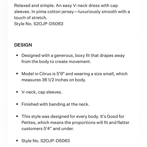 EILEEN FISHER XL Pima Cotton Stretch Jersey V-Neck Dress in Black • Casual Comfy - Picture 7 of 12